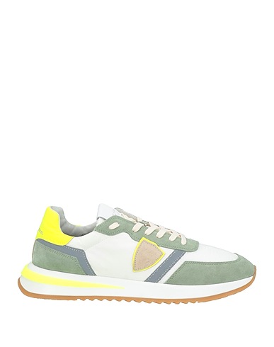 PHILIPPE MODEL Sneakers Sage green Leather, Textile fibers