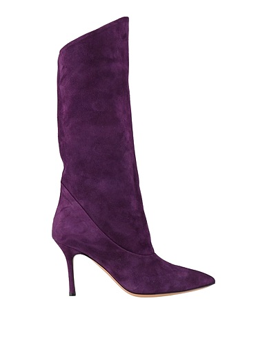 THE SELLER Boots Dark purple Leather