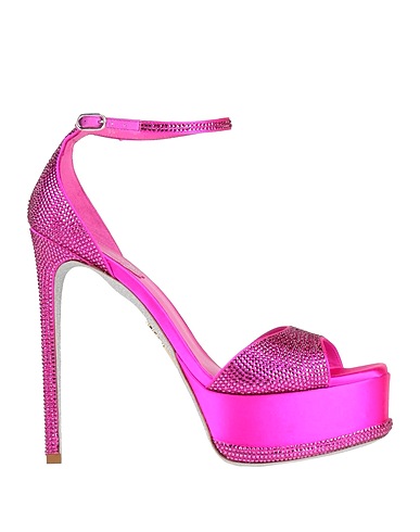 RENE' CAOVILLA Sandals Fuchsia Textile fibers