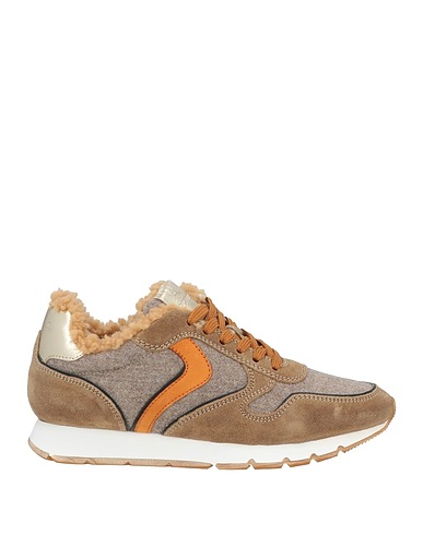 VOILE BLANCHE Sneakers Military green Goat skin, Textile fibres