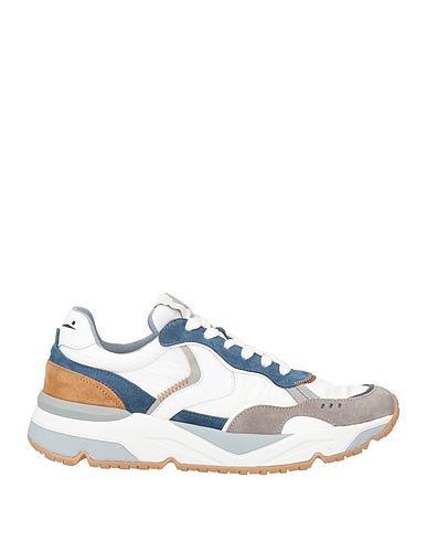 VOILE BLANCHE Sneakers White Leather, Textile fibers