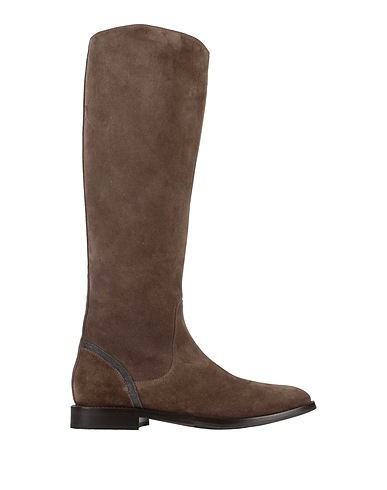 BRUNELLO CUCINELLI Boots Khaki Leather
