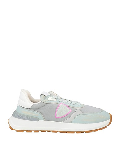 PHILIPPE MODEL Sneakers Sky blue Leather, Textile fibres