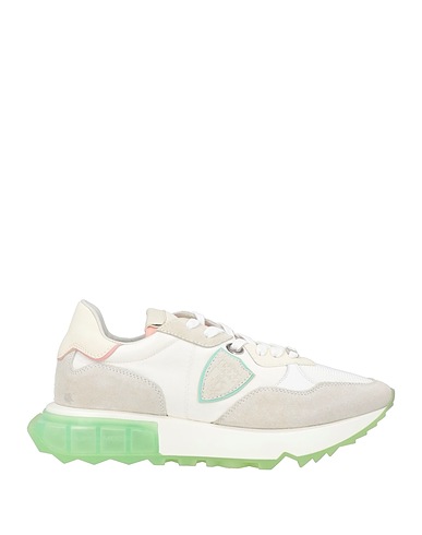 PHILIPPE MODEL Sneakers White Leather, Textile fibers