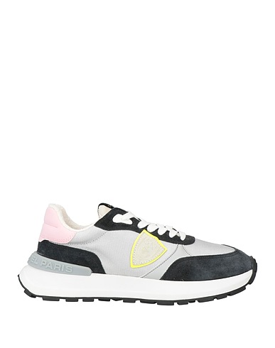 PHILIPPE MODEL Sneakers Silver Leather, Textile fibres