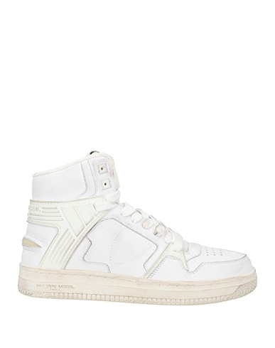PHILIPPE MODEL Sneakers White Leather, Textile fibers