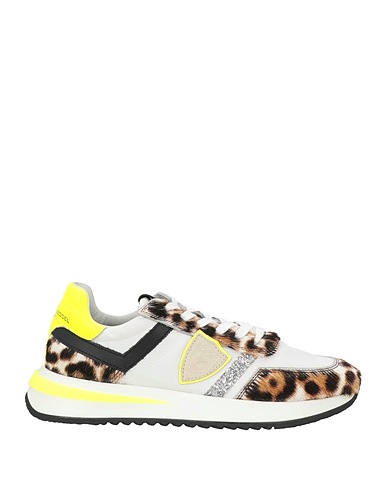 PHILIPPE MODEL Sneakers White Leather, Textile fibres