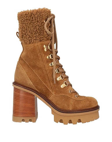 AGL Ankle boot Camel Leather, Shearling
