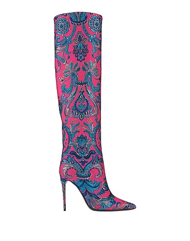 DOLCE&GABBANA Boots Fuchsia 60% Polyester, 19% Textile fibers, 14% Silk, 7% Polyamide