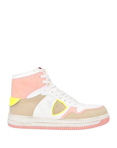 PHILIPPE MODEL Sneakers Pink Leather, Textile fibers