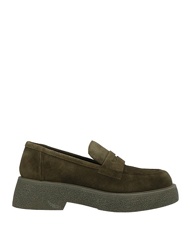 LORIBLU Mocassino Verde militare Pelle