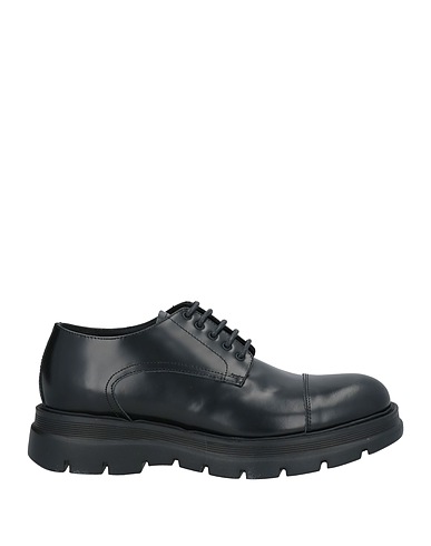 GIOVANNI CONTI Laced shoes Black Leather