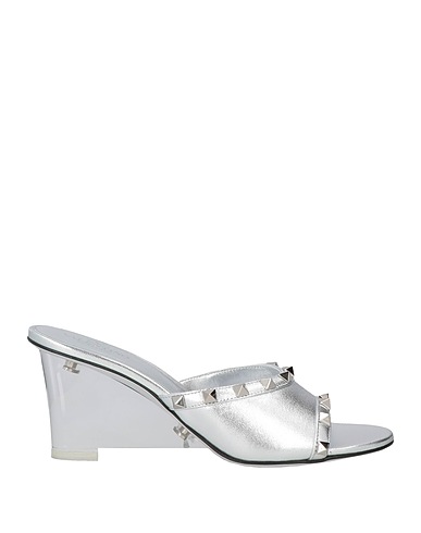 VALENTINO GARAVANI Sandals Silver Leather