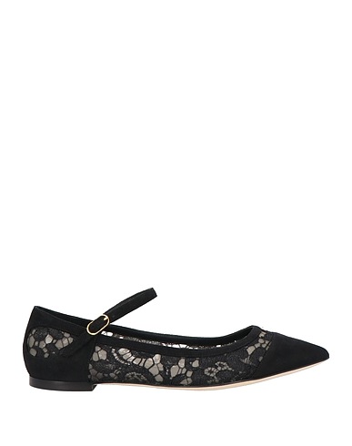 DOLCE&GABBANA Footwear Black Leather, Textile fibers