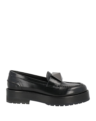 VALENTINO GARAVANI Loafers Black Leather