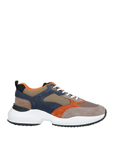 HOGAN Sneakers Taupe Leather, Textile fibres