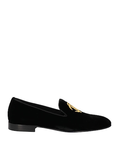 ROBERTO CAVALLI Loafers Black Textile fibers