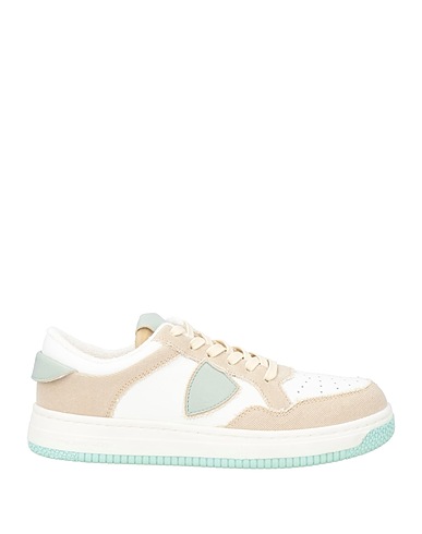 PHILIPPE MODEL Sneakers Beige Leather, Textile fibers