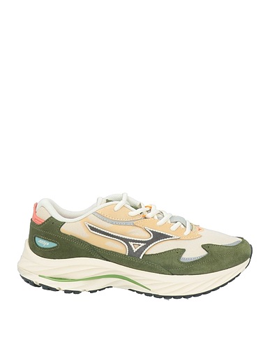 MIZUNO Sneakers Military green Leather, Textile fibres