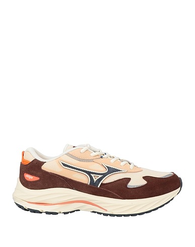 MIZUNO Sneakers Chocolate brown Leather, Textile fibres