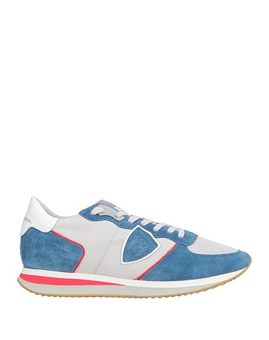 PHILIPPE MODEL Sneakers Pastel blue Leather, Textile fibres