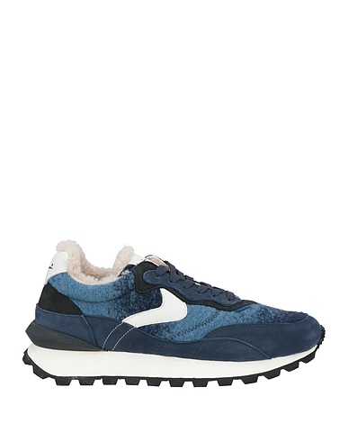 VOILE BLANCHE Sneakers Midnight blue Leather, Textile fibers