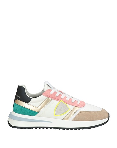 PHILIPPE MODEL Sneakers Khaki Leather, Textile fibers