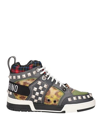 MOSCHINO Sneakers Military green Textile fibres