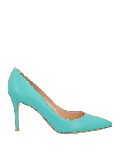 GIANVITO ROSSI Court Turquoise Leather