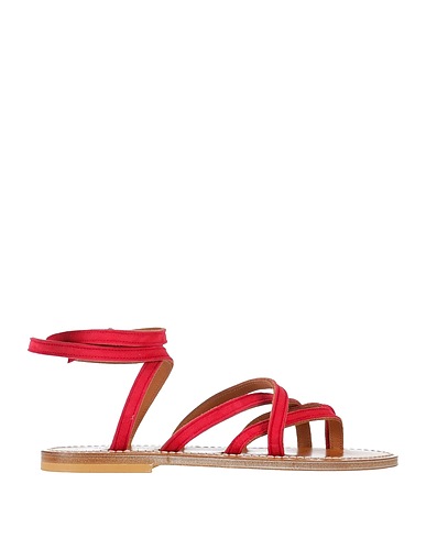 KJ Sandals Burgundy Leather