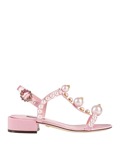 DOLCE&GABBANA Πέδιλο Ροζ 68% Βισκόζη, 32% Μετάξι