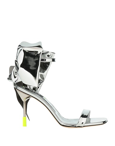 MSGM Sandals Silver Textile fibres