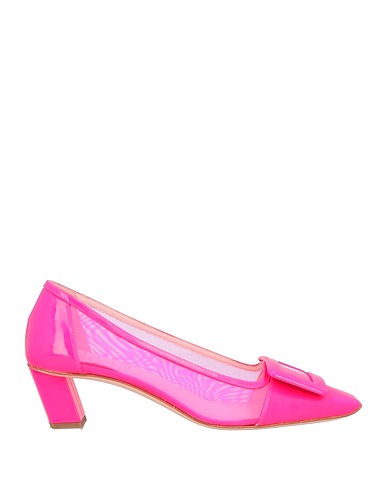 ROGER VIVIER Pump Fuchsia Leather, Textile fibers