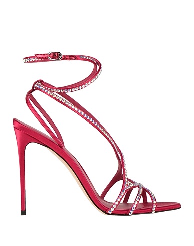 LE SILLA Sandals Magenta Textile fibres