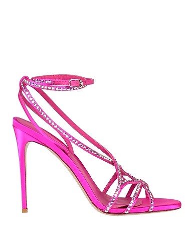 LE SILLA Sandals Fuchsia Textile fibres