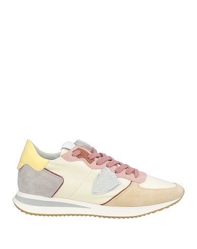 PHILIPPE MODEL Sneakers Giallo pastello Pelle, Fibre tessili
