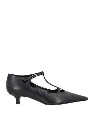 THE ROW Pump Black Leather