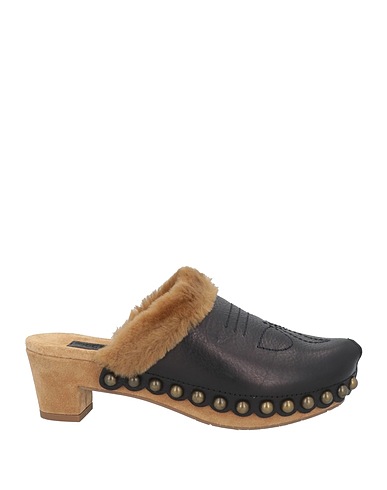 PEDRO GARCÍA Mules and clogs Black Lambskin