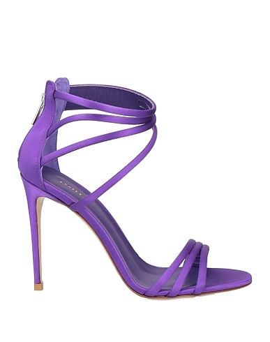 LE SILLA Sandals Purple 60% Viscose, 40% Silk