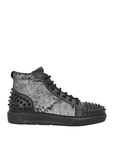 GIOVANNI CONTI Sneakers Black Leather, Textile fibres