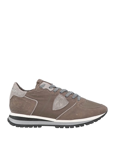 PHILIPPE MODEL Sneakers Piombo Pelle, Fibre tessili