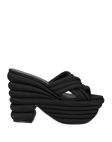 FERRAGAMO Sandals Black Textile fibres