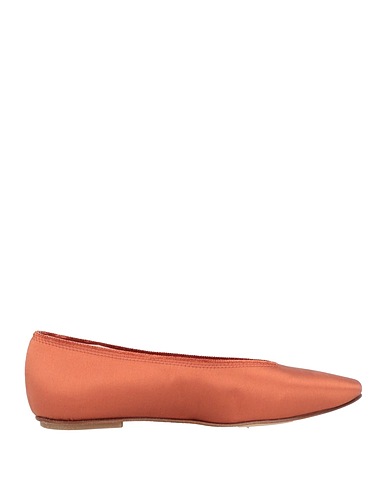 PEDRO GARCÍA Ballet flats Rust Textile fibers
