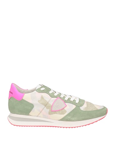 PHILIPPE MODEL Sneakers Sage green Leather, Textile fibres