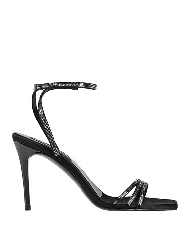PEDRO GARCÍA Sandalen Schwarz Gewebefasern