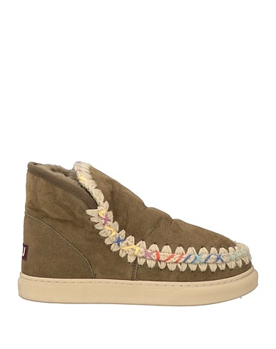 MOU Stiefelette Salbeigrün Schafleder