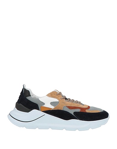 D.A.T.E. Sneakers Brown Leather, Textile fibers