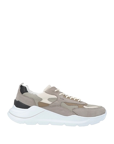 D.A.T.E. Sneakers Light grey Leather, Textile fibers