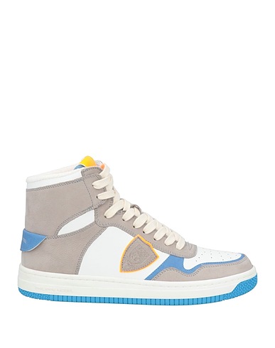 PHILIPPE MODEL Sneakers White Leather, Textile fibres