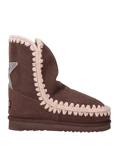 MOU Stiefelette Dunkelbraun Schafleder
